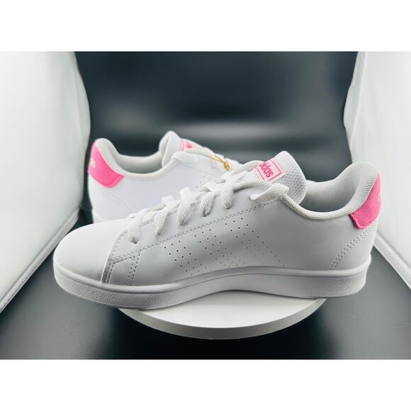 Adidas Advantage K White/Pink Shoes – IG2512 – Sz 3 - Picture 5 of 6